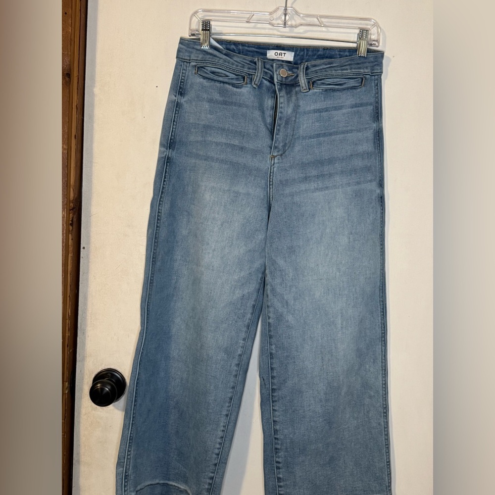 Classic Blue Women's wide leg cropped